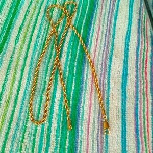 20 in long gold filled rope chain necklace